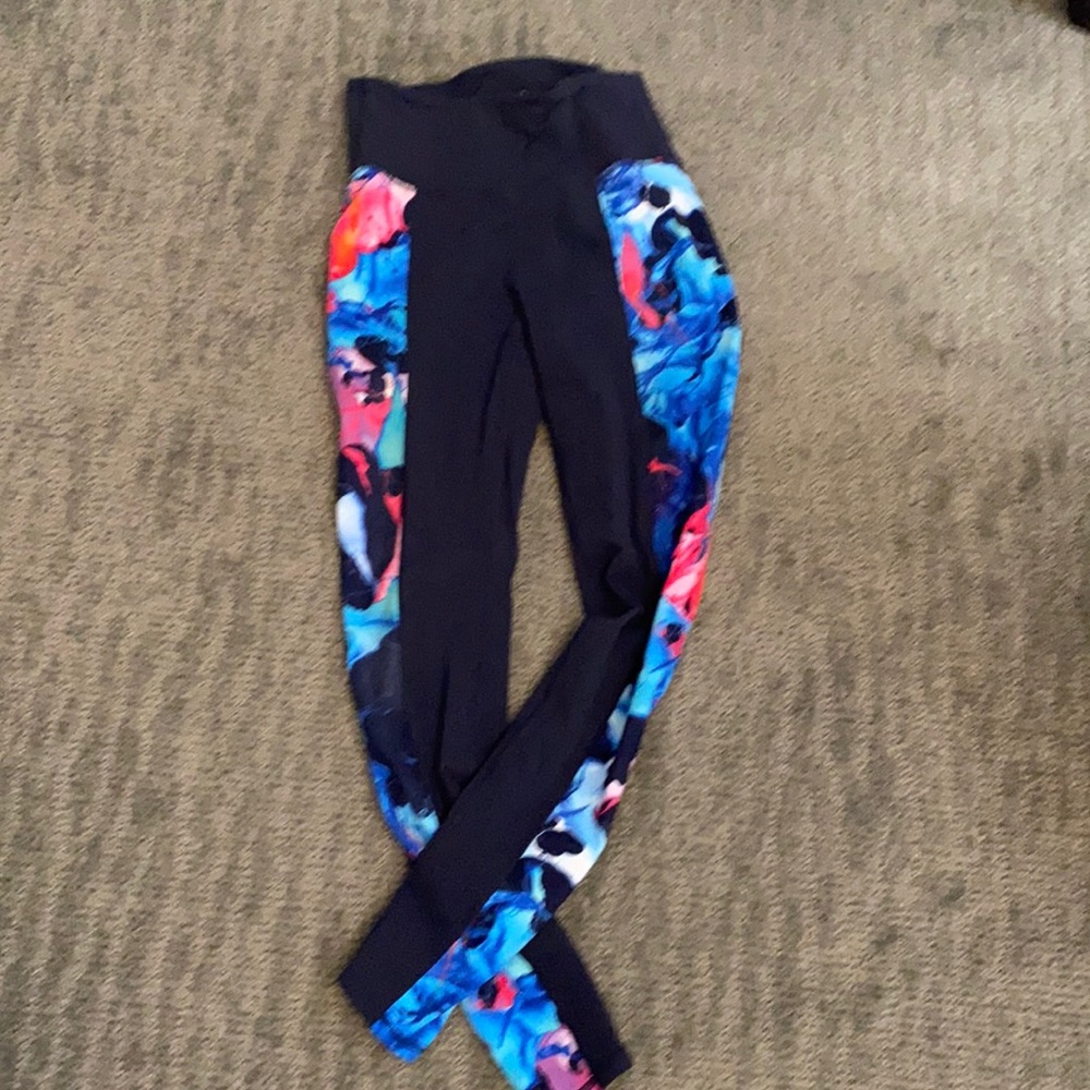 Athleta full length leggings -floral pattern